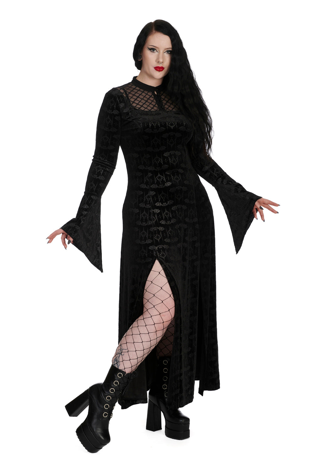 Banned Alternative HEX GOTHIC BAT DRESS