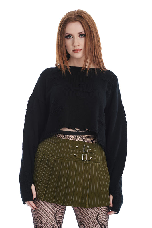 Banned Alternative ONYX BOW JUMPER