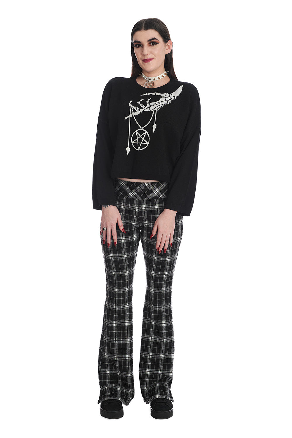 Banned Alternative NIGHT WHISPER PENTAGRAM JUMPER