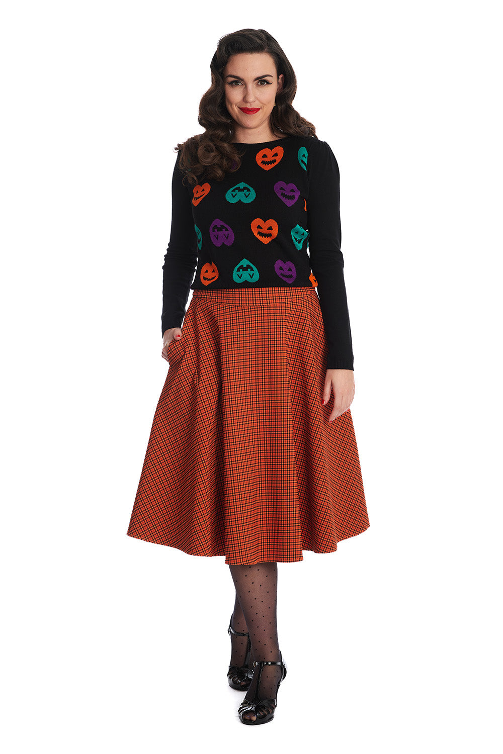 banned alternative Banned Alternative OCTOBER SPOOKS SWING SKIRT