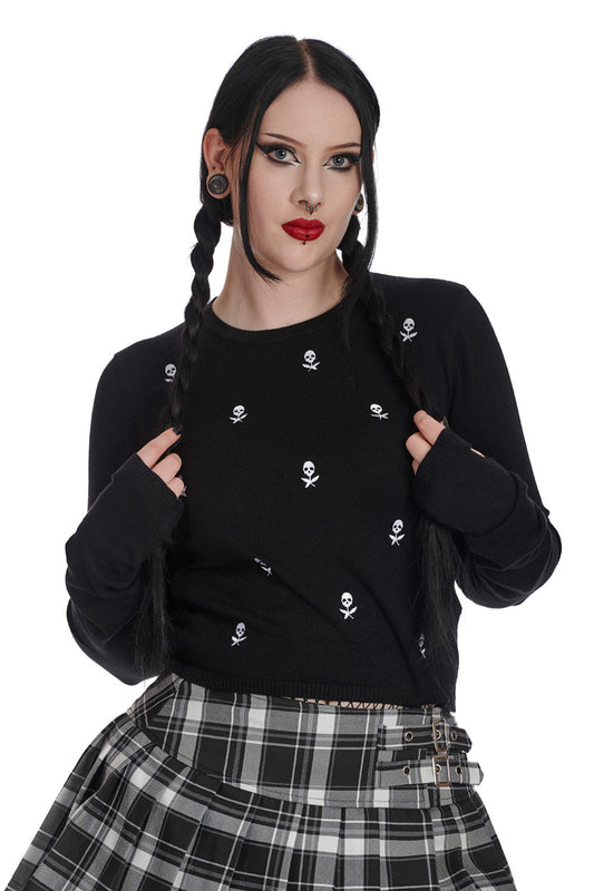 Banned Alternative NEVERMORE KNITTED JUMPER