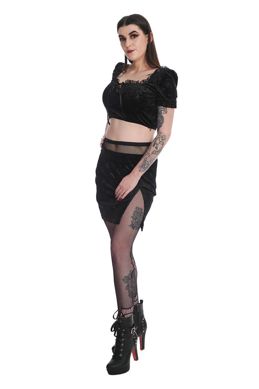 Banned Alternative CHANDELIER SLIT MINI SKIRT