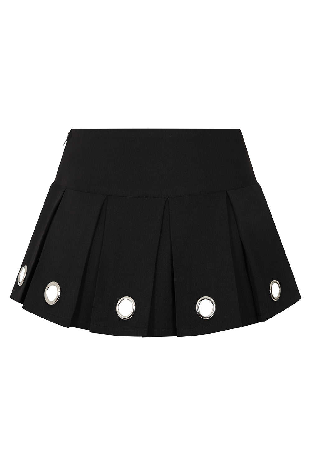 Banned Alternative Phoenix pleated mini skirt with metal eyelets