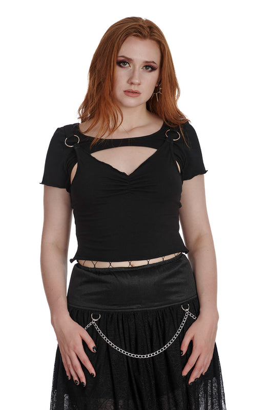 Banned Alternative LUNAR SERENADE   CUT OUT TOP