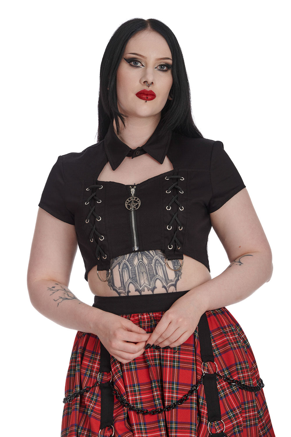 banned alternative Banned Alternative RAVEN'S EMBRACE LACED TOP
