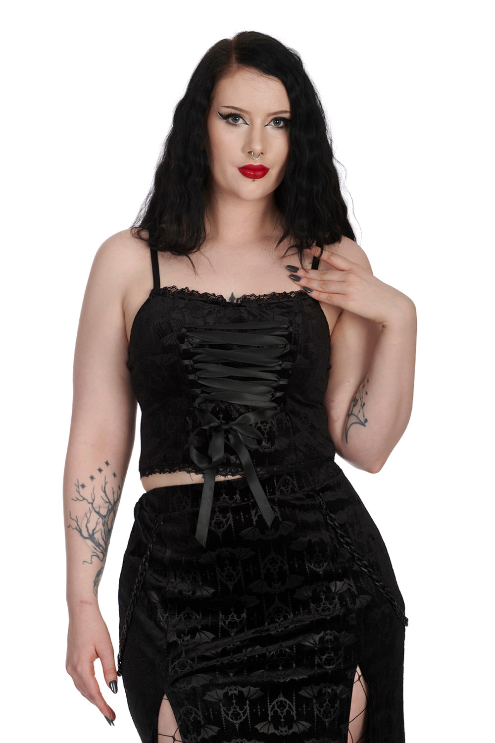 Banned Alternative NIGHT AND DAY GOTHIC BAT TOP