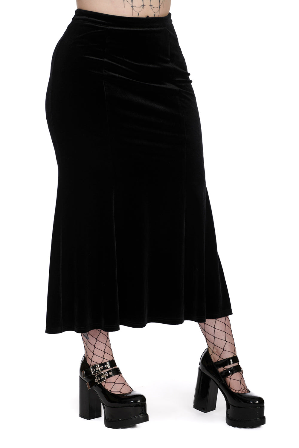 Banned Alternative BETTY ROCK PEPLUM PENCIL SKIRT