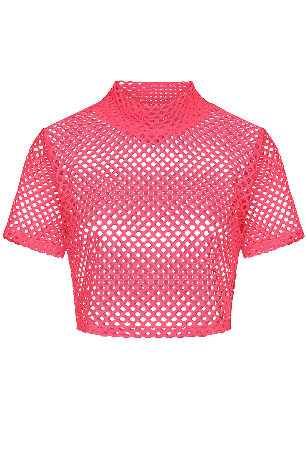 banned alternative Banned Alternative Diya fishnet crop top with short sleeves
