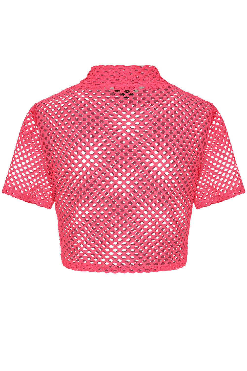 Banned Alternative Diya fishnet crop top with short sleeves