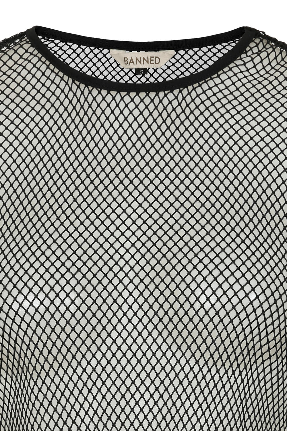 Banned Alternative Zoey Ruched Fishnet Top