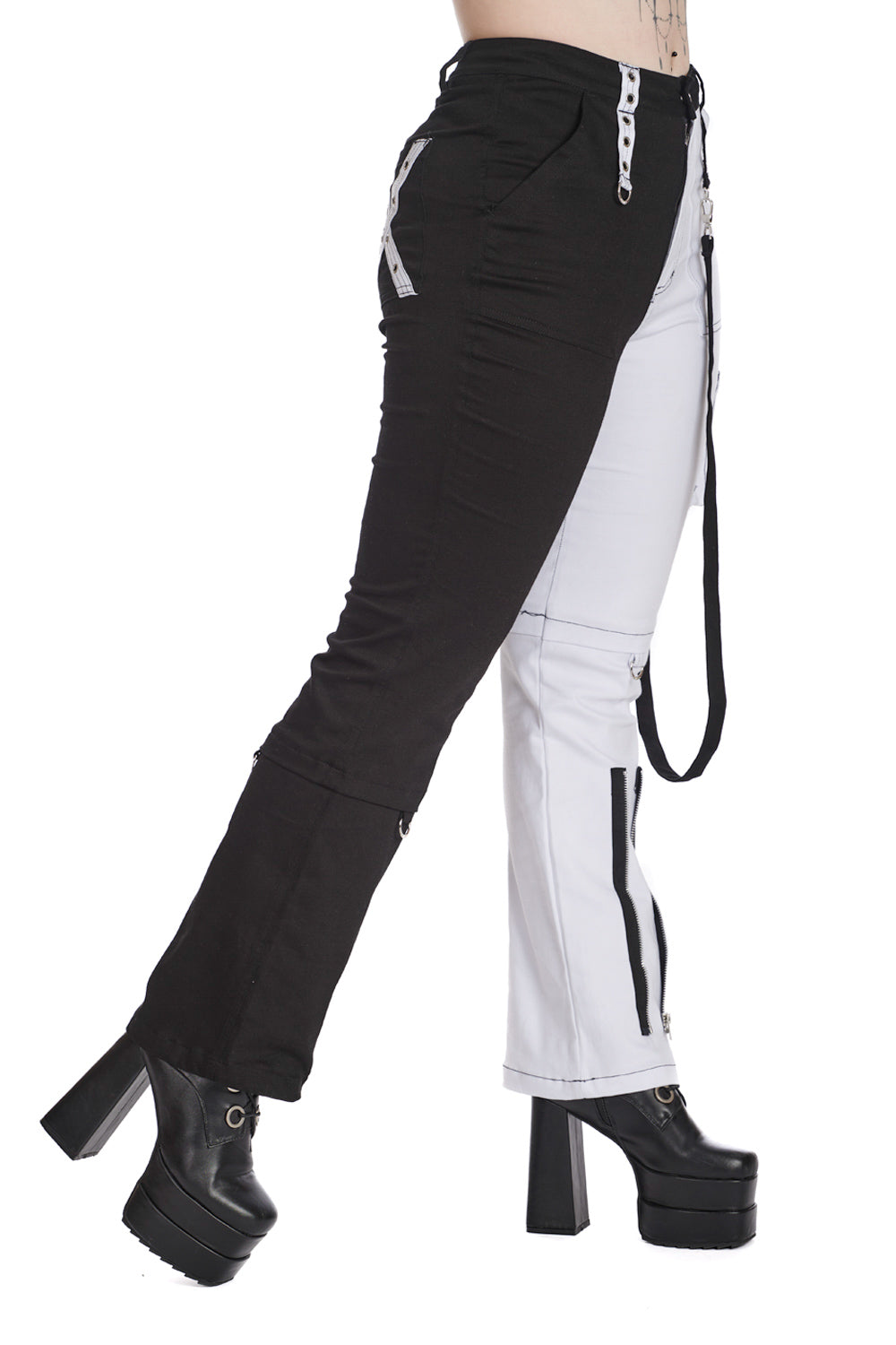 Banned Alternative AZRAEL HALF & HALF TROUSERS