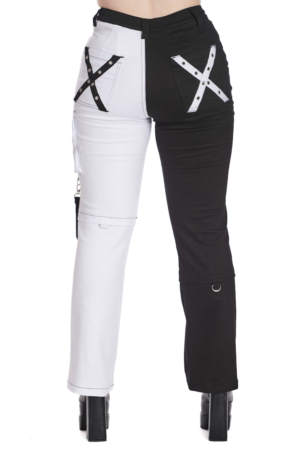 Banned Alternative AZRAEL HALF & HALF TROUSERS