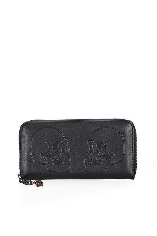 Banned Alternative TWIN SKULL WALLET