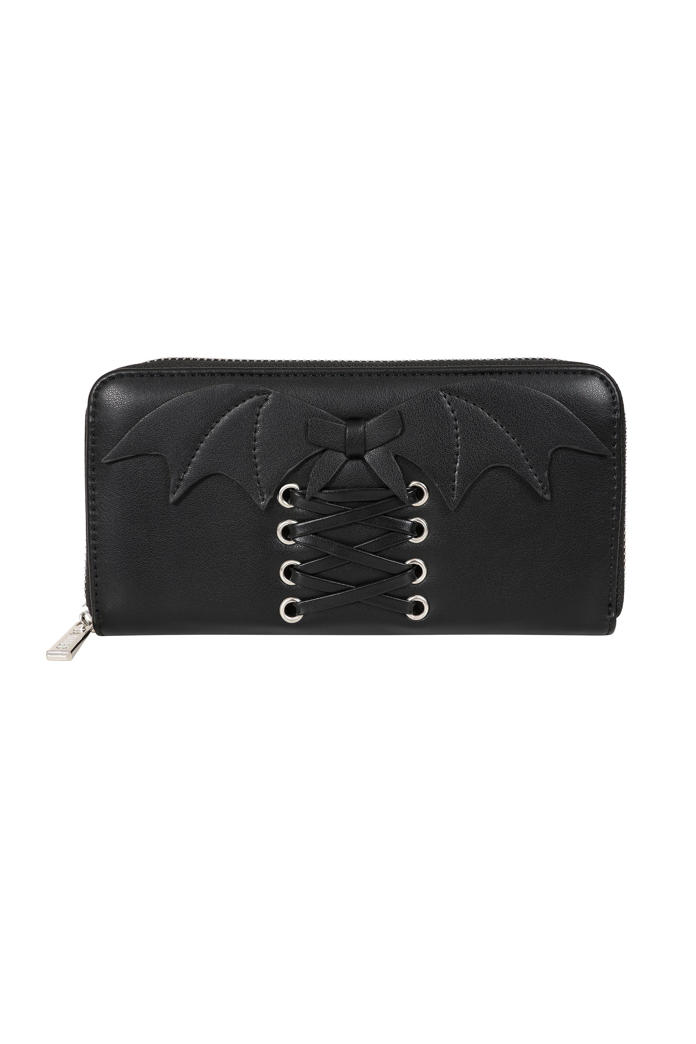 banned alternative BANNED Glamorama Batwing Wallet | Gothic Corset Lace-up wallet Card Holder