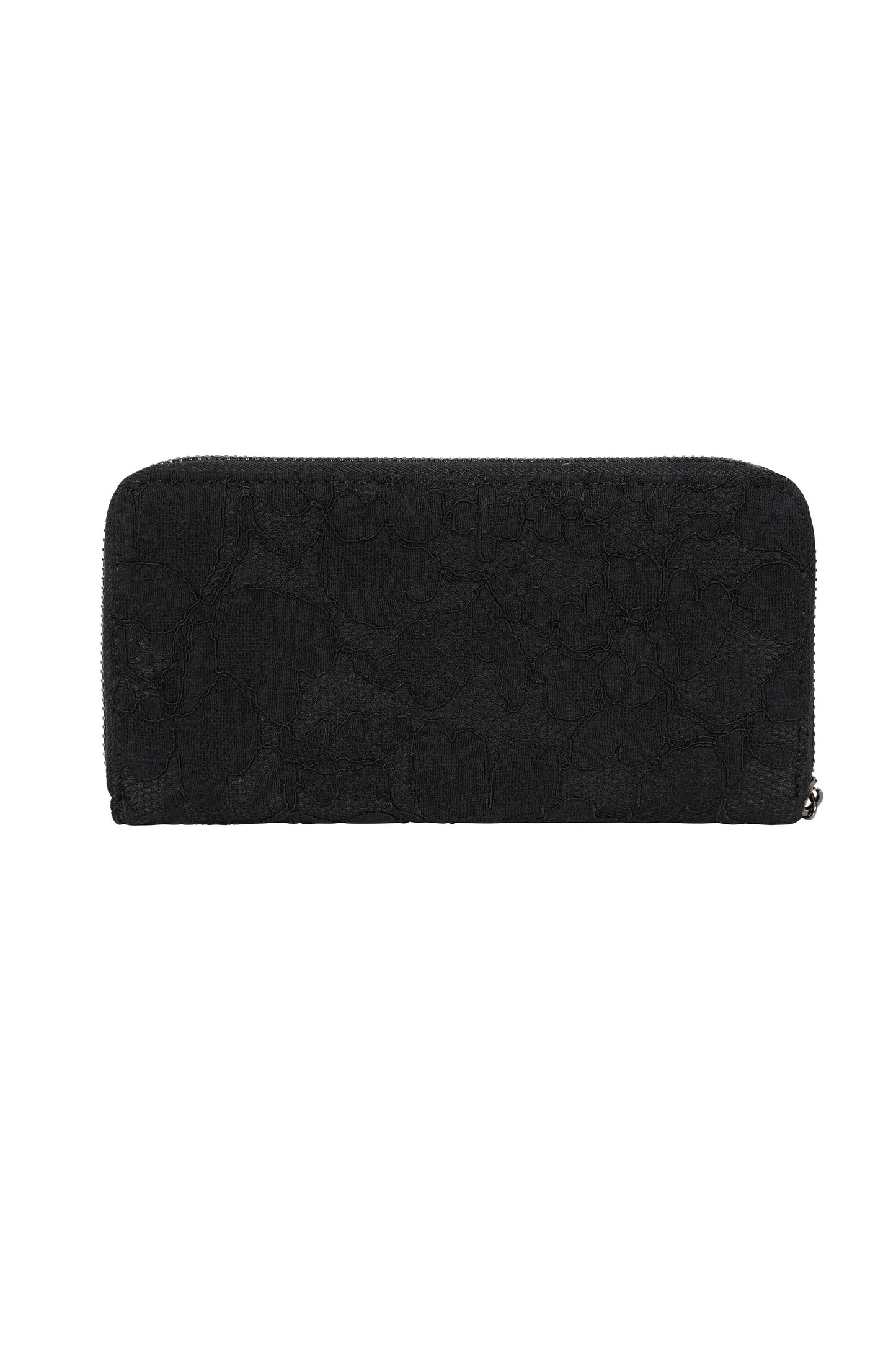 BANNED Hallow Keepers Lace Wallet | Gothic Batwing Skull Card Holder