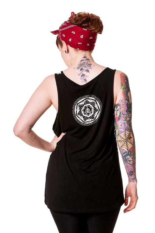 Banned Alternative Pentagram Black Vest Shirt