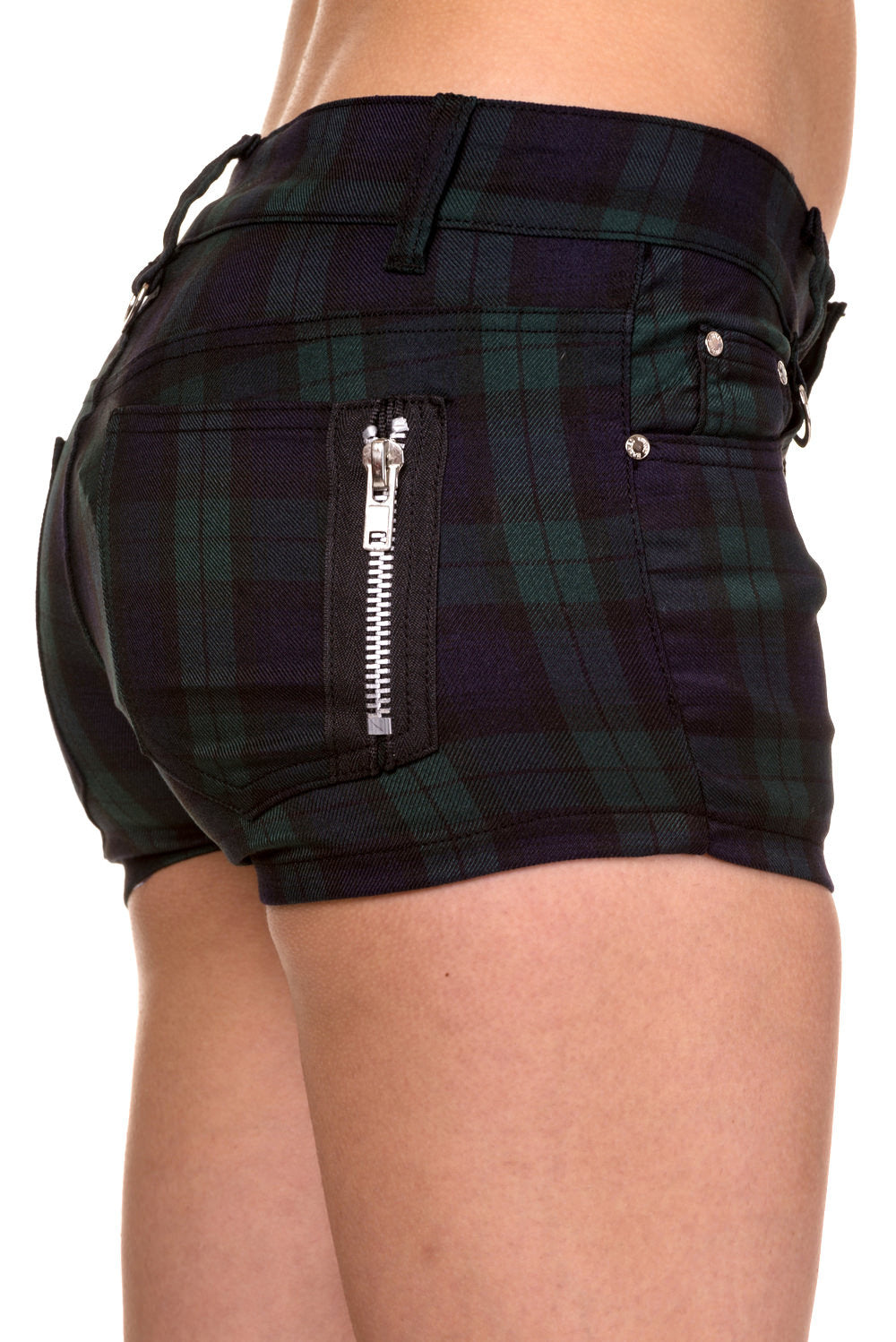 Banned Alternative Tartan Shorts