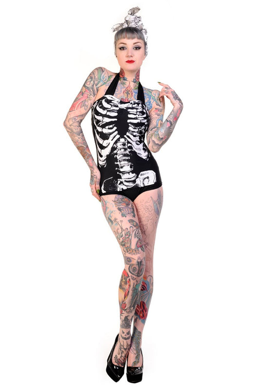 Banned Alternative Skeleton Swimsuit