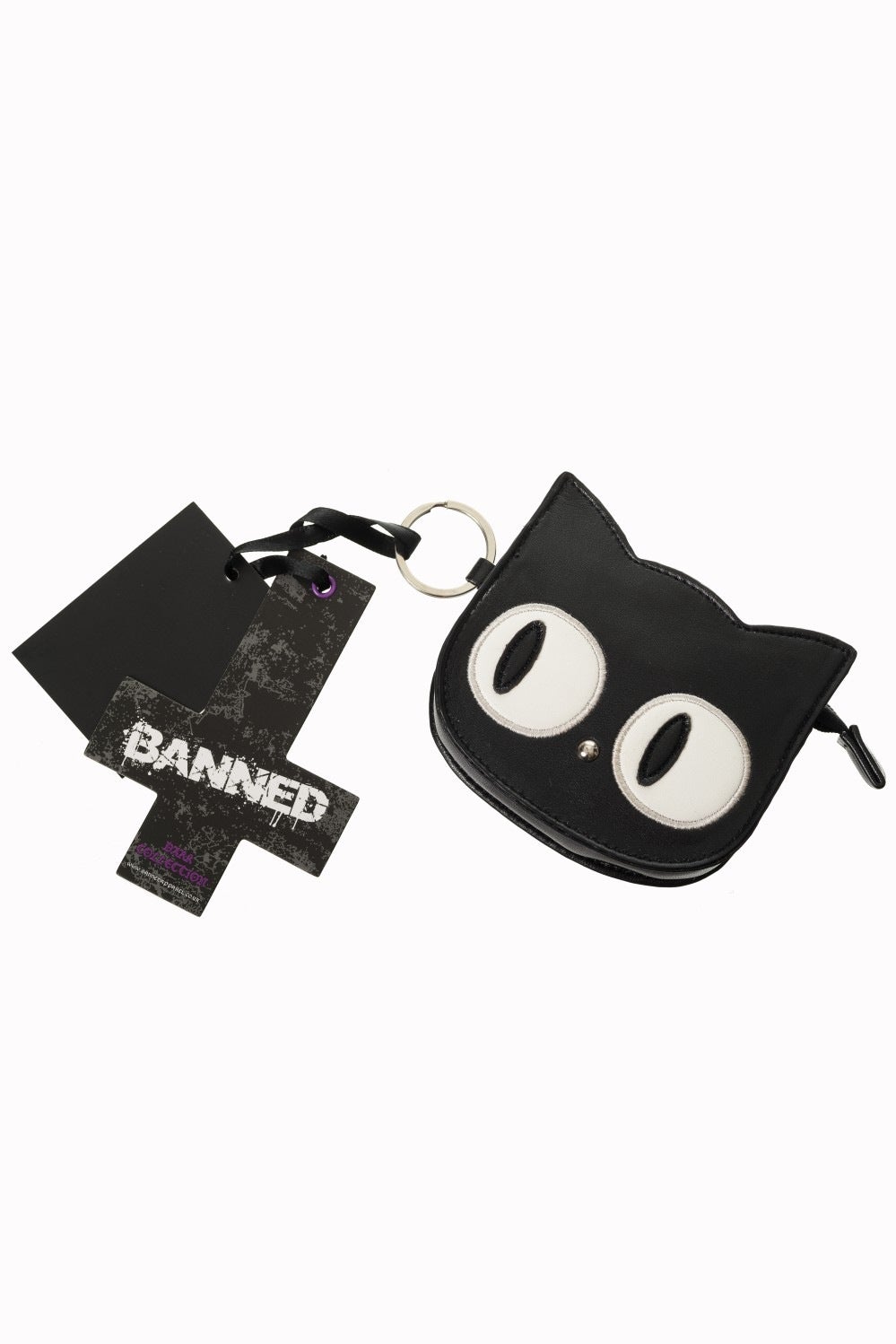 Banned Alternative Eye of the Beholder Black Cat Purse