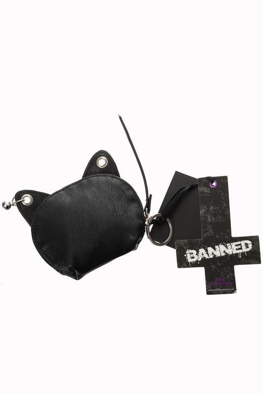 Banned Alternative Feminine Feline Black Cat Purse
