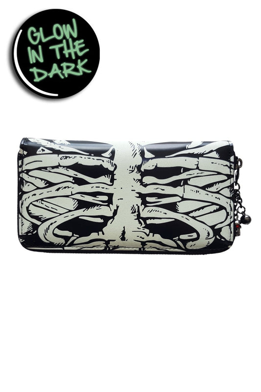 Glow in the dark ribcage purse