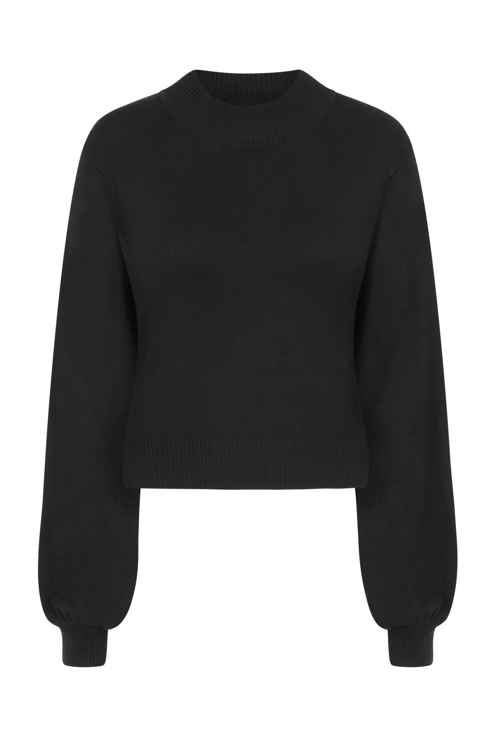 banned alternative Banned Alternative Balloon Sleeve Black Crop