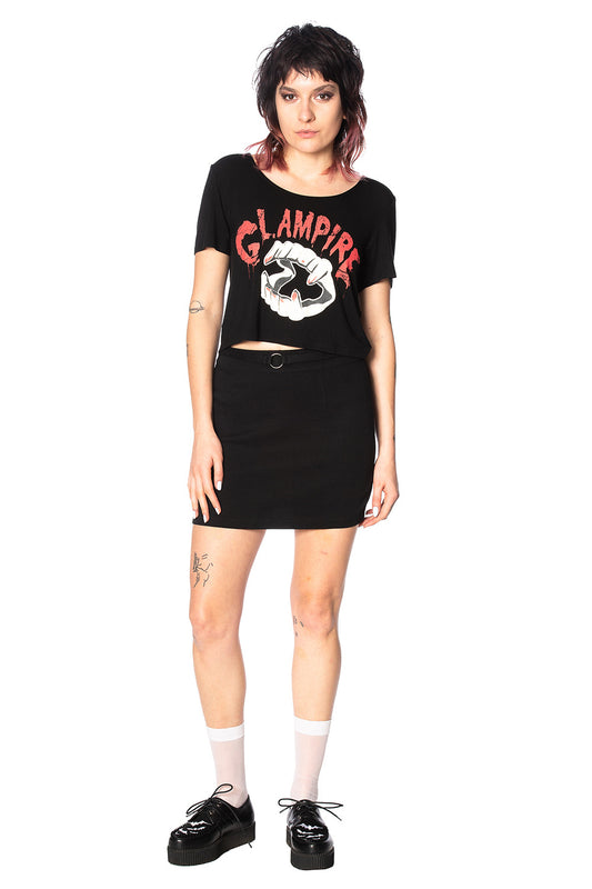 Banned Alternative O Ring Denim Skirt