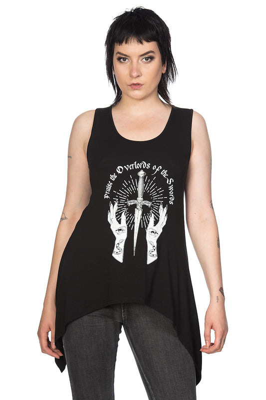 Banned Alternative Hands & Dagger Vest Top