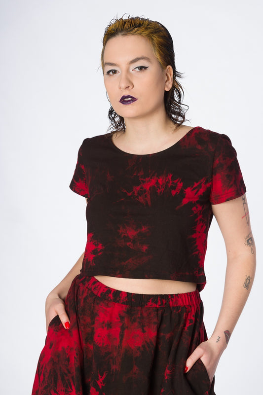 Banned Alternative Tie Dye Crop Top