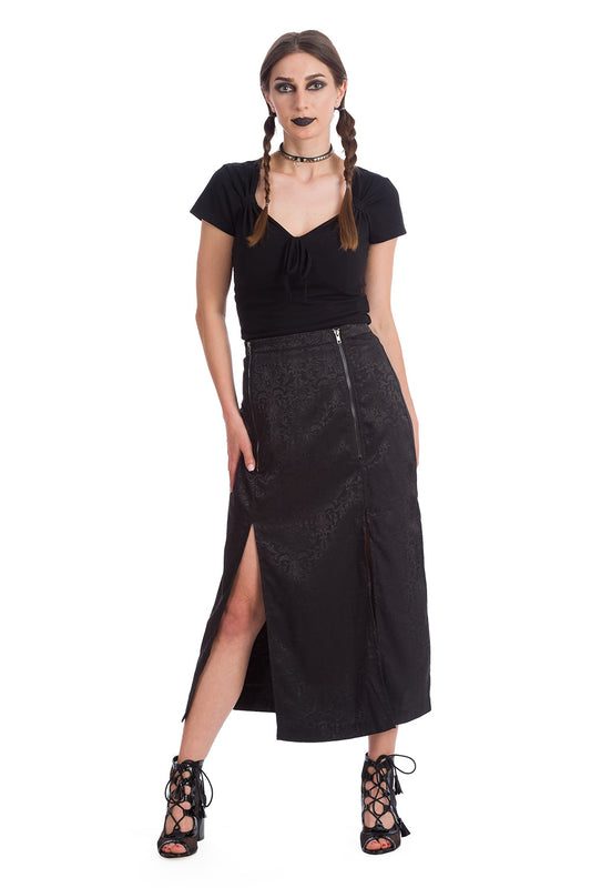 Banned Alternative Midi Slit Skirt