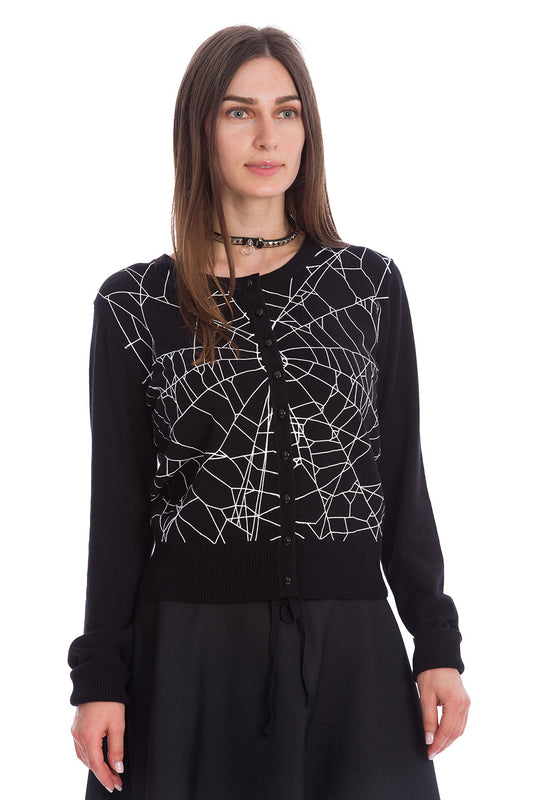 Banned Alternative Creepy Spider Cardigan