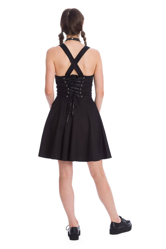 Banned Alternative Blair Black Chain Skater Dress