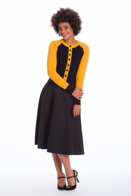 Banned Tiger Queen Cardigan - Rockabilly and Retro Style Tiger Embroidered Raglan Sweater