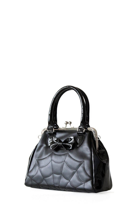 Banned Alternative Spiderweb Femme Fatale Handbag