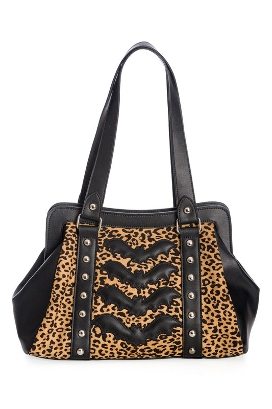 Banned Alternative Leopard Print Night Wings Handbag