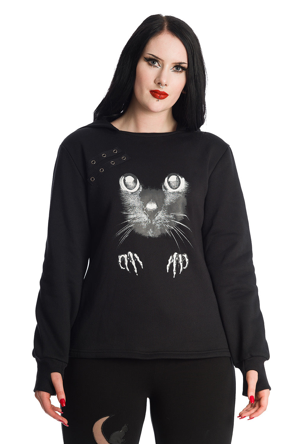 banned alternative Banned Alternative Kiss Me Kat Hoodie