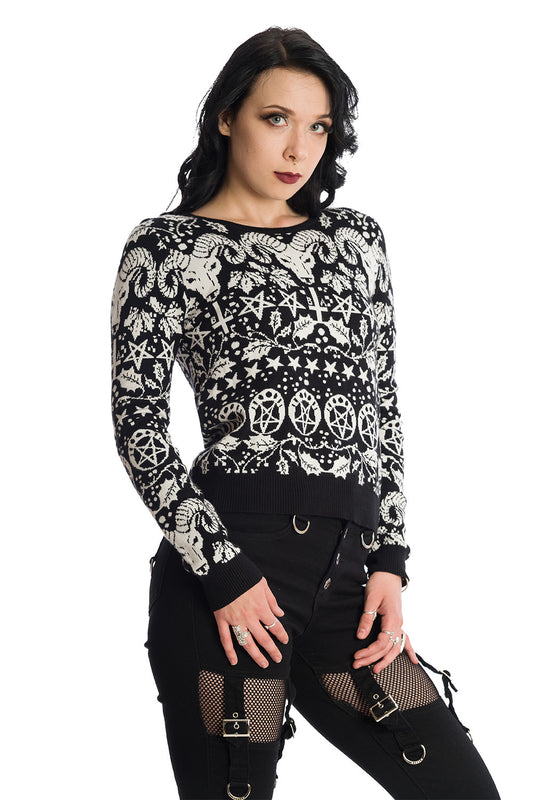 Banned Alternative Goat Lord All over Xmas Jumper