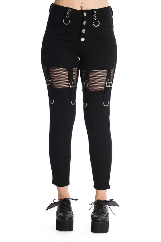 Banned Alternative Ethera Mesh Panel Trousers