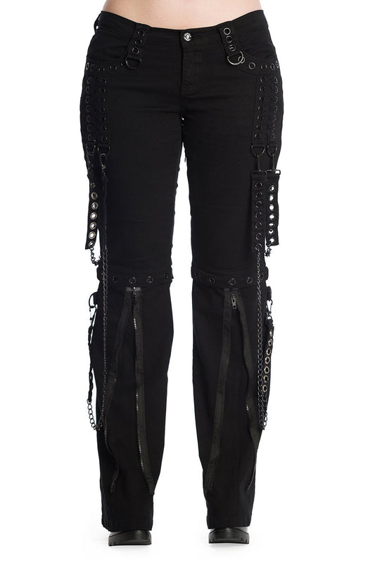 Banned Alternative Hellbound Black Punk Chain Trousers