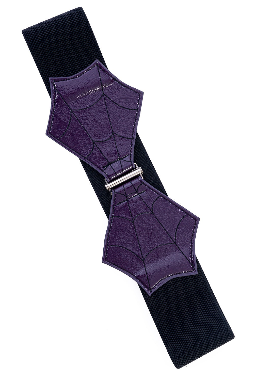 Black belt with bat with details in purple
