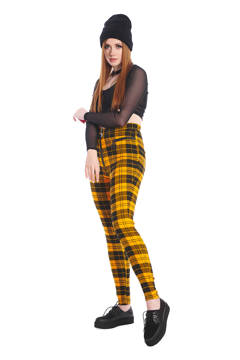 Banned Alternative Check Me Out Tartan Style Trousers