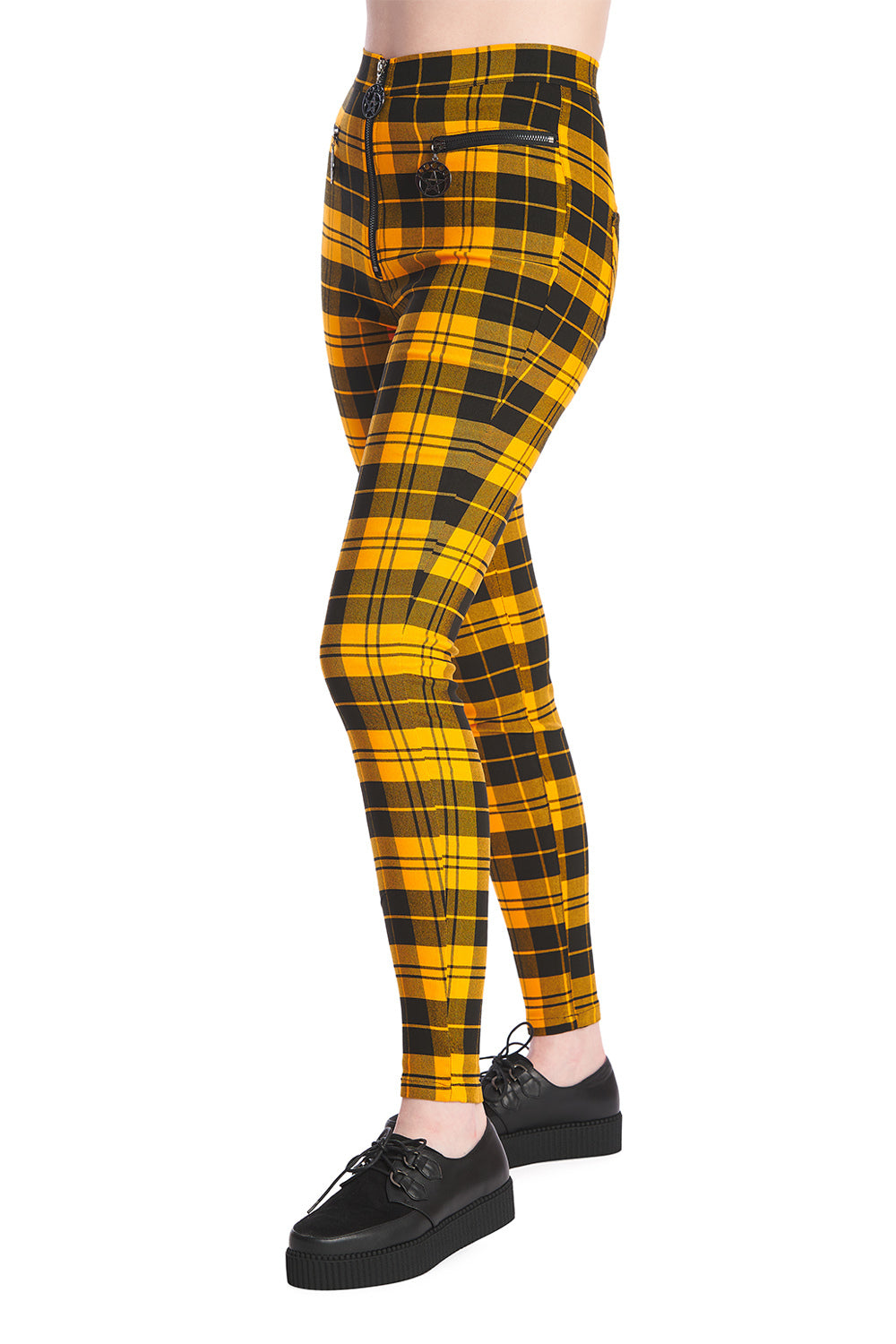 Banned Alternative Check Me Out Tartan Style Trousers
