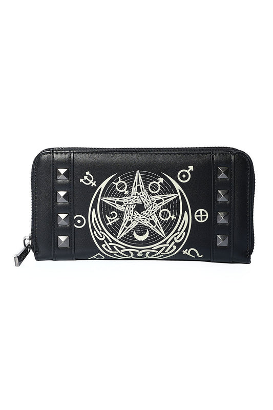 Banned Alternative Hollow Pentagram Wallet