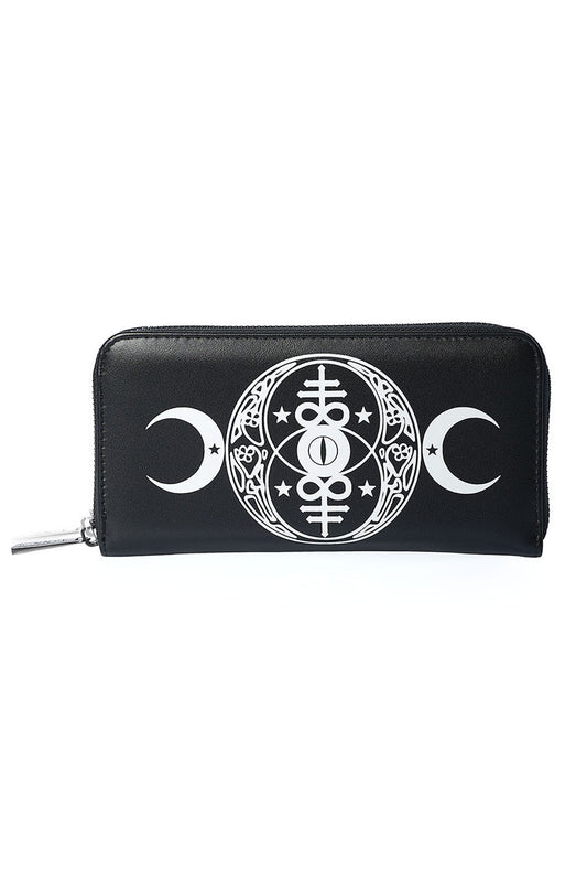 Banned Alternative Moon Phase Zip Wallet