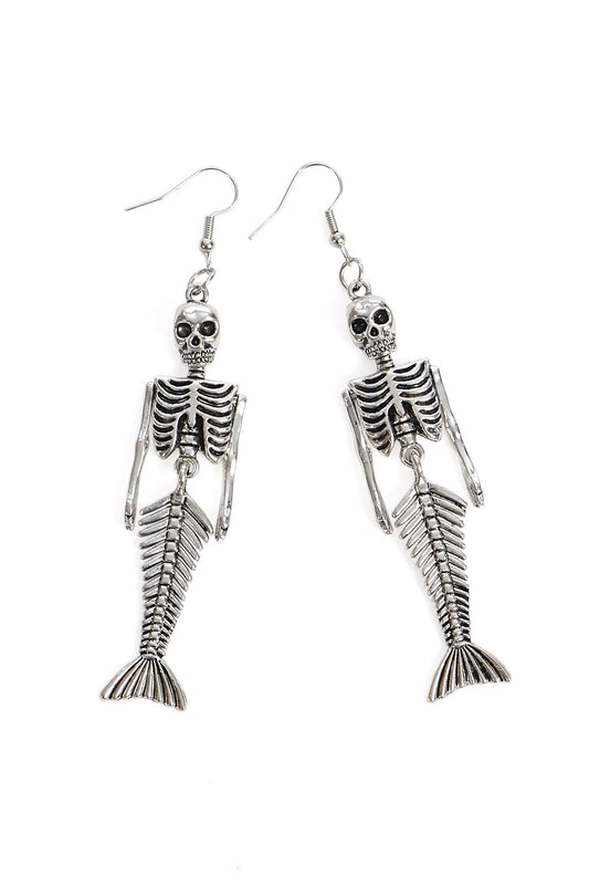 Banned Alternative CALYPSO MERMAID SKELETON EARRINGS