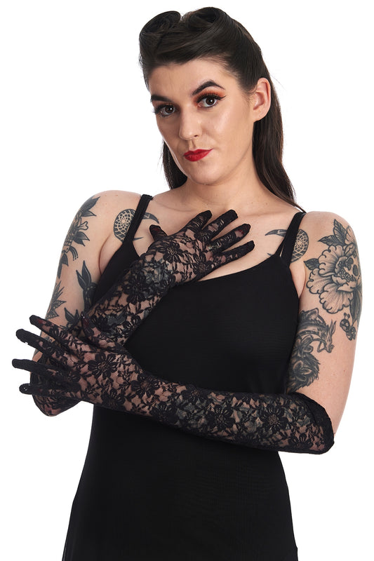 Banned Alternative SYBIL LACE LONG GLOVES