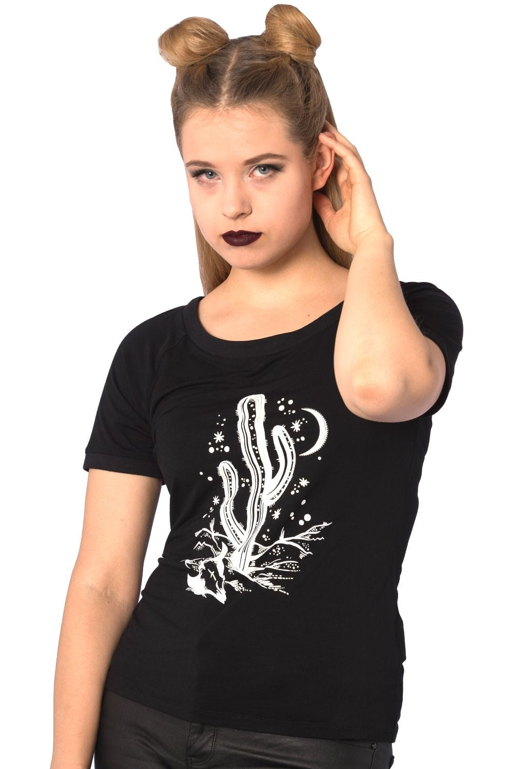 Banned Alternative Cosmic Cactus Raglan Top