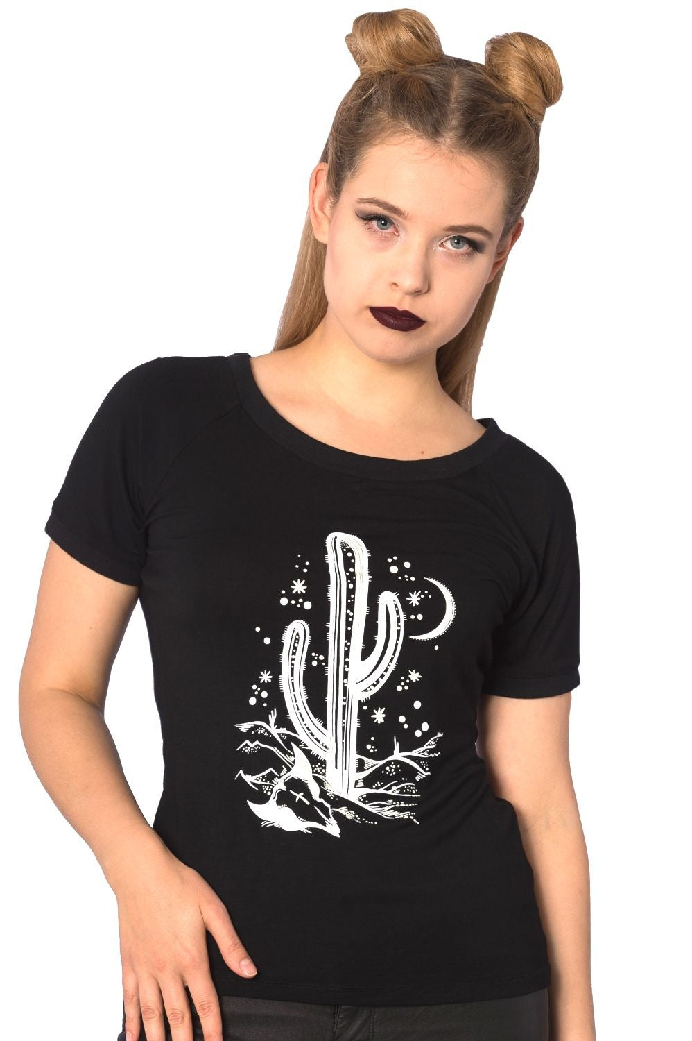 Banned Alternative Cosmic Cactus Raglan Top