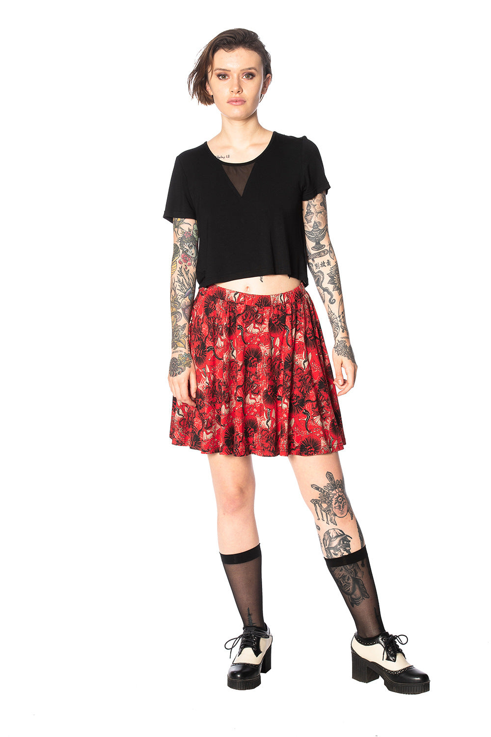 Banned Alternative Mad Dame Skater Skirt