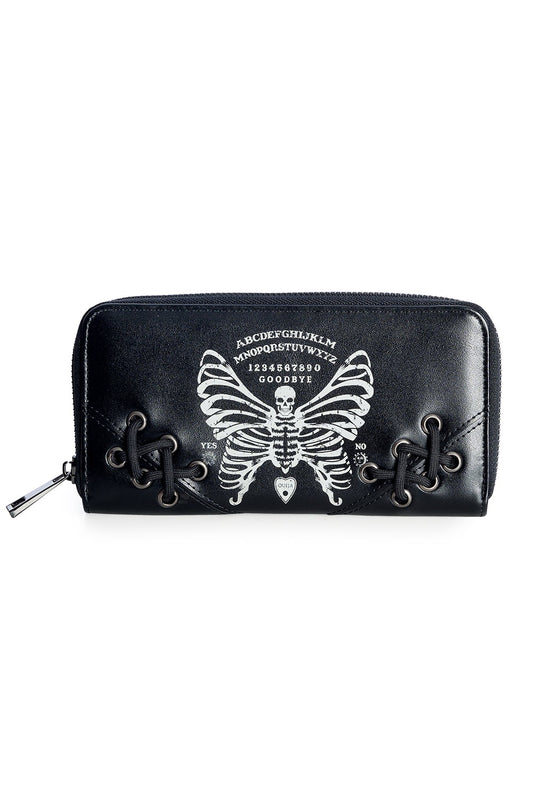 Banned Alternative Skeleton Butterfly Zip Wallet